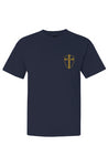 Synd Crusader - Navy - Old Gold CC Heavyweight T S