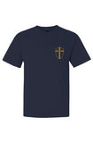 Synd Crusader - Navy - Old Gold CC Heavyweight T S