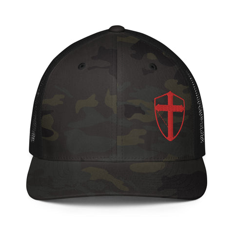 Syndicate Shield // Crusader Red MCB - Closed-back trucker cap