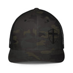 Syndicate Shield // Blacked Out MCB Closed-back trucker cap