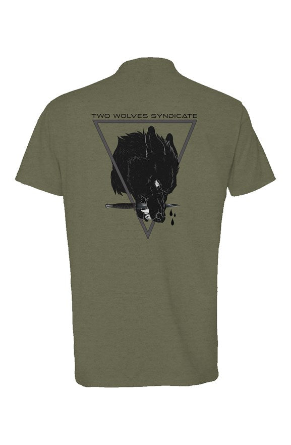 TWS - Dark Wolf Mil Green Heather T shirt