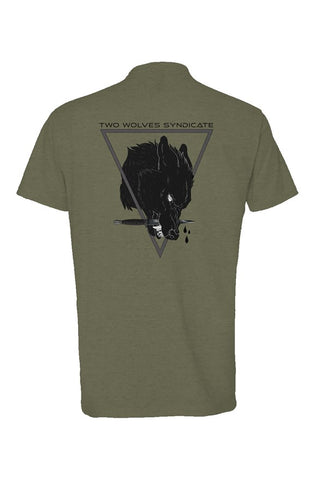 TWS - Dark Wolf Mil Green Heather T shirt